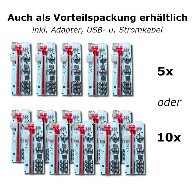 PCI-E GPU-Riser 1x auf 16x USB 3.0 VER012 MAX