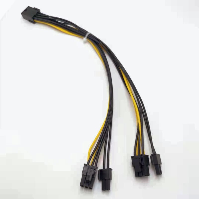 PCI-E 8-Pin to (2x) 6+2-Pin Y-Connector 20cm